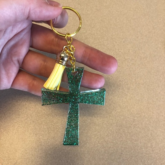 Handmade Cross Keychain - Picture 2 of 6